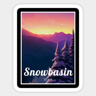 Snowbasin ski Utah USA Sticker